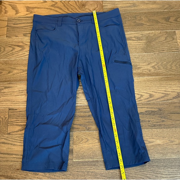 Eddie Bauer Hiking Outdoor Fishing Travel Cropped Pants Womens Size 12 Navy Blue - Picture 10 of 10